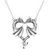Generico collana amicizia,Ciondolo in forma di collana di drago in acciaio inossidabile Simbolo dell'amore per donne