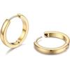 PROSTEEL Orecchini Uomo Donna 16mm Cerchio Piccoli Huggie Acciaio Impermeabile