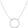 Kritz Collana Donna Circolare Placcata Argento Anallergico - Gioielli Ciondolo Cerchi y Catena Regolabile - Collezione Paris Essenziale di Moda Regalo per Lei