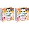 L'Angelica, Waterstick Junior, Gusto Fragola e Banana, Con Frutta, Vitamine, Zero Zuccheri Aggiunti, 1 Astuccio da 12 Stick (Confezione da 2)