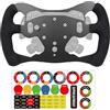 Obokidlyamor Formula F1 da 30,5 cm in vera fibra di carbonio per ruote da corsa Logitech G PRO; ricambio leggero in pelle scamosciata originale compatibile con Logitech G RS TRUEFORCE Force Feedback RS50 System