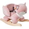 Nattou Dondolo, Alice la Volpe, Inclusa Cintura di Sicurezza, Allegro Dondolio Avanti e Indietro, 63 x 33 x 45,5 cm, Alice e Pomme, Poliestere/Legno, Rosa