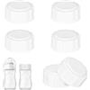GooDengFull 6 chiusure per bottiglie di vetro Philips Avent, coperchio anti-colica con anello di tenuta, chiusura per bottiglie, accessori per viaggi e conservazione (5 cm, bianco)