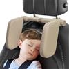 C COMCROSFLY Cuscino poggiatesta per auto, regolabile, supporto per il collo del sedile dell'auto, per bambini e adulti, adatto per seggiolino auto con barra (beige)