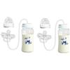 Lumibjnvs Biberon Anti Coliche A Mani Libere, Bottiglie Silicone 300ml, Biberons Latte Ciuccio Flusso Rapido Regolabile Con Cannuccia Tettarella, Biberon Leggeri Con Ciuccio A Mani Libere, Per Casa E All'aperto
