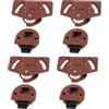 TopHomer 4 paia di rulli per porte scorrevoli: ruote complete per porte scorrevoli, chiavistello e kit di ingranaggi per mobili, armadi e armadi; plastica PA resistente e nylon