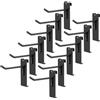 Operitacx 12 ganci per pannello forato, attrezzi, 10 cm, gancio da parete per appendere tabellone pegboard, griglia in metallo resistente, per espositori, negozi e organizzatori