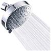 goldmiky Soffione Doccia a Pioggia Fissa da 10.4 Cm, Testa Doccia Tonda ad Alta Pressione In Inox, Finitura Cromata Lucida, Soffione Doccione Cascata per Doccia Da Bagno Connettore G1/2