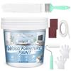 AllisWay Vernice Bianca per Legno, Vernice Legno, Vernice per Legno, 500g | a Base D'acqua e Antigraffio, Ideale per Il Restauro di Mobili in Legno Come Tavoli, Sedie, Porte, Finestre e Armadi