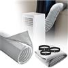 Generic Copertura Isolante per Tubo Scarico Condizionatore Portatile Ø13/15 cm, Guaina Termica Antisudore, Protezione da Polvere e Calore, Facile da Installare, Risparmio Energetico (grigio)