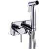 TRUSTMI doccetta per bidet a mano Miscelatore caldo e freddo in ottone a parete pannolini per bambini shattaf douche kit, Cromo 1