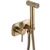 TRUSTMI Ottone spruzzatore per bidet Miscelatore nascosto caldo e freddo Kit rubinetto, oro spazzolato 1