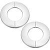 PATIKIL Flangia Divisa a Parete Acciaio Inox 1,4 (35mm) Argento 2pz | Divisa Tondo Autoadesivo Piastra Copertura per Parete Idraulica per Cucina Bagno Braccio Tubo Rubinetto Decorazione