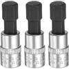 QUARKZMAN 3Pz H8 Bite Bussola Attacco Quadrato 1/4 Estensione Metrica Bite Impatto Set Avvitatore Dado Acciaio S2 E CR-V Con Bite Per Chiave, Argento E Nero