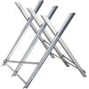 DURHAND Cavalletto Taglialegna Pieghevole con Denti 83x83x79 cm Argento | Triangolare, Altezza Regolabile, Denti Seghettati, Cavalletto per Legna in Metallo