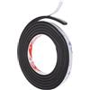 PATIKIL 2m/6.6ft Sigillatura Schiuma Nastro, 1cm Largo 5mm Spessore Singolo Adesivo Paraspifferi Striscia Guarnizione Porta Gommapiuma per Finestra Isolamento, Nero