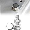 SUNXULIM 5/16-18 x 1-1/4 viti a testa esagonale in acciaio inox, dadi, kit di rondelle piatte e di bloccaggio, in acciaio inox 304 18-8, filettatura completamente macchina, finitura brillante (10 sets)