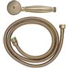 Housoutil Doccetta in Rame per Soffione Doccia Bronzo Antico, Accessorio Bagno Tubo Flessibile 1,5m, per e Miscelatore, Design Classico Funzioni Termoisolante e Antigoccia