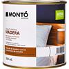 Montó Smalto Laccato liscio in poliuretano al solvente per finiture effetto legno. HTM smalto effetto legno 500 ml (Iroko)