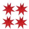 Kisangel 4 Pezzi Lampade Sospensione Stelle di Carta Rosse Origami Resistente per Decorazioni Natalizie Feste Compleanni Paralume Forma di Stella per Atmosfera Festiva