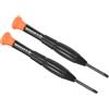 CoCud Cacciavite Taglio Piccolo Dimensioni 3mm Lunghezza 109mm Cacciavite Piatto Acciaio con Coperchio Girevole Impugnatura Antiscivolo - (Applicazioni: per Occhiali Orologi) 2pz