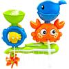 VorPrillynt Giochi Bagnetto Neonato, Mulino ad Acqua Rotante con Ventose, Giochi Vasca da Bagno Bambini con Forma di Granchio, Simpatici Animali con Ventosa per Ragazzi e Ragazze 2 - 4 Anno