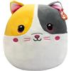 Ty Squishy Beanies - Snuggles il Gattino, Morbido Cuscino di Peluche con Occhioni Rosa Glitter, Idea Regalo per Grandi e Piccini, Tutti da Collezionare, 22 cm