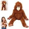 Meemion Peluche Orangutan Morbido, Peluche di Animali, Orangutan con Cotone PP, Morbido e Soffice, Ideale per Bambini e Bambine, Ideale per il Gioco e il Conforto, 40 cm