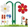 fjaldjfu Crazy Daisy Sprinkler Garten, 2026 Neu Wassersprinkler Kinder Outdoor Mit 2 Adaptern, 360° Rasensprenger Tanzende Blume Für Rasen Garten, Sprinkler Spiele (#7)