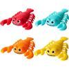 YESAH Set di 4 giocattoli da nuoto interattivi per la piscina per bambini (design a aragosta), giocattoli creativi per spiaggia e vasca da bagno, animali acquatici colorati per divertimento in acqua