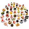 Werownsgso 50 pezzi in miniatura cibo casa delle bambole accessori tra cui resina torta pane gelato ciambelle mini set cibo 1/12 accessori da cucina in miniatura per cibo festa Natale
