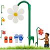 fjaldjfu Crazy Daisy Sprinkler Garten, 2026 Neu Wassersprinkler Kinder Outdoor Mit 2 Adaptern, 360° Rasensprenger Tanzende Blume Für Rasen Garten, Sprinkler Spiele (#1)