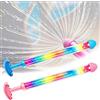 LLELEMAMO Pistola ad Acqua LED Effetto Fuochi d'Artificio per Bambini e Adulti, Blaster Luminoso a Pompa, Set Fucili Spara Acqua per Festa in Piscina Mare, Gioco Estivo Aperto Resistente (2Pcs-G)