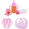 MAOSHYMS Biberon Magici per Bambole,Accessori per Bambole,Biberon Magico per Bambole,Set di Piatti e Posate,Ciuccio per Bambole, Bavaglini