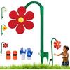 fjaldjfu Crazy Daisy Sprinkler Garten, 2026 Neu Wassersprinkler Kinder Outdoor Mit 2 Adaptern, 360° Rasensprenger Tanzende Blume Für Rasen Garten, Sprinkler Spiele (#2)
