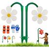 fjaldjfu Crazy Daisy Sprinkler Garten, 2026 Neu Wassersprinkler Kinder Outdoor Mit 2 Adaptern, 360° Rasensprenger Tanzende Blume Für Rasen Garten, Sprinkler Spiele (#4)