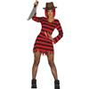 FIESTAS GUIRCA Costume da donna Freddy Krueger taglia M