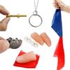 YUYWWAN Kit di Giochi di Magia, Pollice Finto Magica, Magico Sciarpa Che Cambia Colore, Magici Luci Pollice Finto, Moneta, Vite Rotante, Anello e Catena Oggetti di Magia per Bar, Strada (6 Set)