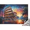 RMMERPCVREFE Colosseo Romano Puzzle 1000 Pezzi Carta per Adulti Scena Artistica Notturna Gioco di Puzzle 1000 Pezzi Relax Casa Regalo Famiglia 38x26cm/1000pcs