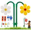 fjaldjfu Crazy Daisy Sprinkler Garten, 2026 Neu Wassersprinkler Kinder Outdoor Mit 2 Adaptern, 360° Rasensprenger Tanzende Blume Für Rasen Garten, Sprinkler Spiele (#9)