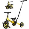 besrey Triciclo per Bambini 5 in 1 con Maniglione e Ruote Grandi, Giallo