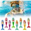 XBAIPIN Giocattoli da Immersione Colorati per Piscina - 8 Pezzi con | 4 Sirene Trasparenti, Perfetti per Addestramento Subacqueo, Giochi Creativi in Acqua e Festa in Piscina per Bambini