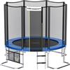 Ultrasport Trampolino da giardino Jumper, Ø 305 cm, Compreso il tappetino per saltare, molle, rete sicurezza, Posta rete imbottita e paraspigoli, resistente intemperie, carico massimo 160 kg, Blu