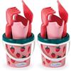 Ecoiffier - Secchiello Fragole con accessori, 12 cm, con setaccio e paletta, per bambini dai 12 mesi, 7900000696 (Confezione da 2)