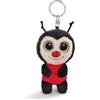 NICI Glubschis 62590 Lily May Portachiavi in peluche a forma di coccinella, compagno fedele per lo zaino o la borsa di grandi e piccini, 9 cm, nero (Confezione da 2)