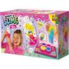Ses Creative - Shake a Slime Juicy Studio - Fabbricazione di Slime con decorazioni sensoriali e Shake Cup - 4 colori alla moda - pratici vassoi di smistamento