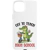 V8Shop Back To School High School Custodia per iPhone 15 Plus Off To Teach High School Alligator Insegnante Scuola Scooter
