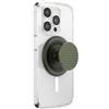 PopSockets: PopGrip Round per Magsafe - Anello Adattatore per MagSafe Incluso - Supporto e Impugnatura per Telefoni Cellulari e Custodia con un Top Intercambiabile - Triangle Knurl Olive