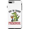 V8Shop Back To School Preschool Custodia per iPhone 7 Plus/8 Plus Off To Teach Alligatore Carino Alligatore Insegnante Scooter Scuola