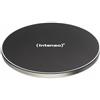 Intenso BA1 Caricabatterie Wireless (con Adattatore), Compatibile con qualsiasi dispositivo abilitato Qi (iPhone, Samsung, Huawei, Google), Nero